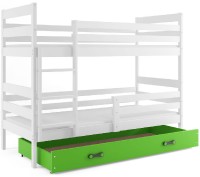 Patrová postel ERYK 80x190 cm, bílá/zelená