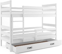 Patrová postel ERYK 90x200 cm, bílá/bílá