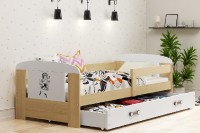 Dětská postel FILIP 80x160 cm, borovice/bílá