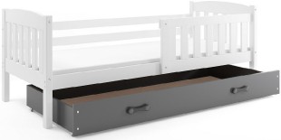 Dětská postel KUBUS 1 80x160 cm, bílá/grafitová