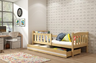 Dětská postel KUBUS 1 80x160 cm, borovice/bílá