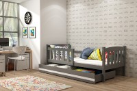 Dětská postel KUBUS 1 80x190 cm, grafitová/bílá