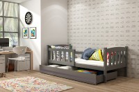 Dětská postel KUBUS 1 80x190 cm, grafitová/grafitová