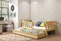 Dětská postel s přistýlkou KUBUS 2 80x190 cm, borovice/bílá