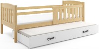 Dětská postel s přistýlkou KUBUS 2 90x200 cm, borovice/bílá