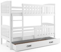 Patrová postel KUBUS 80x190 cm, bílá/bílá