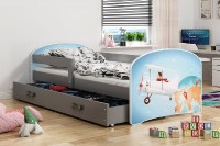 Dětská postel LUKI 80x160 cm, grafitová