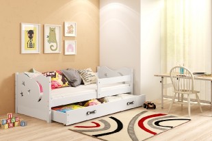 Dětská postel MIKOLAJ 80x160 cm, bílá/bílá