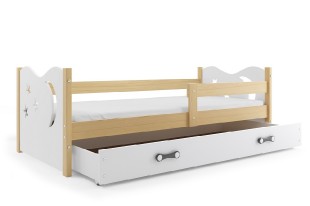 Dětská postel MIKOLAJ 80x160 cm, borovice/bílá