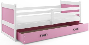 Dětská postel RICO 1 80x190 cm, bílá/růžová