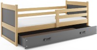 Dětská postel RICO 1 80x190 cm, borovice/grafitová