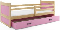 Dětská postel RICO 1 80x190 cm, borovice/růžová