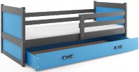 Dětská postel RICO 1 80x190 cm, grafitová/modrá