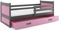 Dětská postel RICO 1 80x190 cm, grafitová/růžová
