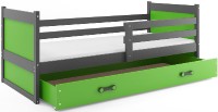 Dětská postel RICO 1 80x190 cm, grafitová/zelená