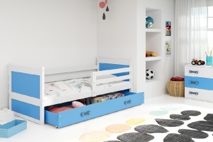Dětská postel RICO 1 90x200 cm, bílá/modrá