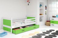Dětská postel RICO 1 90x200 cm, bílá/zelená