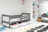 Dětská postel RICO 1 90x200 cm, grafitová/bílá