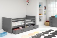 Dětská postel RICO 1 90x200 cm, grafitová/grafitová