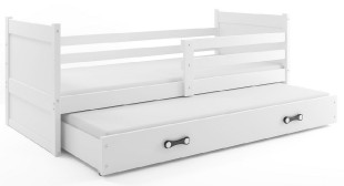 Dětská postel s přistýlkou RICO 2 80x190 cm, bílá/bílá