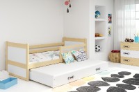 Dětská postel s přistýlkou RICO 2 80x190 cm, borovice/bílá