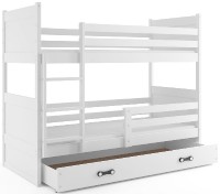 Patrová postel RICO 80x160 cm, bílá/bílá
