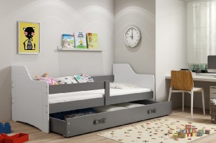 Dětská postel SOFIX 1 80x160 cm, grafitová/bílá