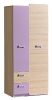 LIMO L1 šatní skříň jasan/fialová