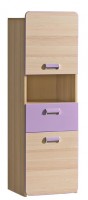 LIMO L4 skříňka se zásuvkou jasan/fialová