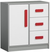 Komoda GYT 7 antracit/bílá/červená