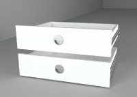 Zásuvky (2ks) 43x60 ke skříni bílá