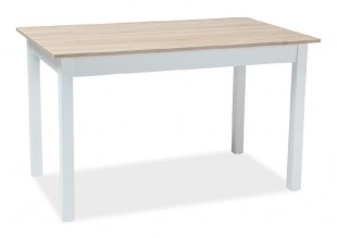 Jídelní stůl rozkládací HORACY 125x75 bílá/dub