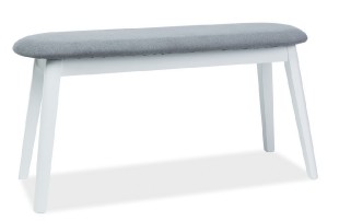 Čalouněná lavice KARL šedá/bílá