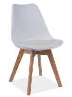 Jídelní židle KRIS bílá/buk