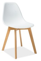 Jídelní židle RISO bílá/buk