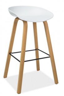 Barová židle STING dub/bílá