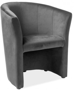Čalouněné křeslo TM-1 VELVET šedá 