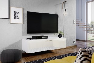Televizní stolek ALABAMA bílá/bílý lesk