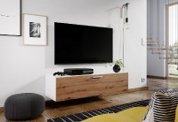 Televizní stolek ALABAMA bílá/dub artisan