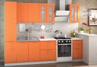 Kuchyně na míru TECHNO bílá/oranžový metalic