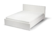 Designová postel LARA 160×200 cm bílý potah ekokůže