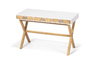 Psací stůl LEIDI bílá/hnědá 120×60x77 cm