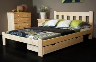 Dřevěná postel Brita 140x200 + rošt ZDARMA