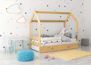 Dětská postel Domek 80x160 cm D3, rošt ZDARMA - borovice