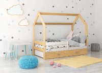 Dětská postel Domek 80x160 cm D3, rošt ZDARMA - borovice