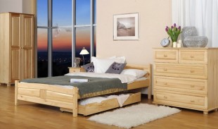 Dřevěná postel Julia 140x200 + rošt ZDARMA - VÝPRODEJ