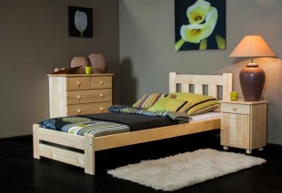 Dřevěná postel Mila 90x200 + rošt ZDARMA