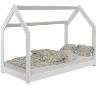 Dětská postel Domek 80x160 cm D2 + rošt ZDARMA - bílá