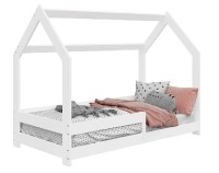 Dětská postel Domek 80x160 cm D5 + rošt a matrace ZDARMA - bílá