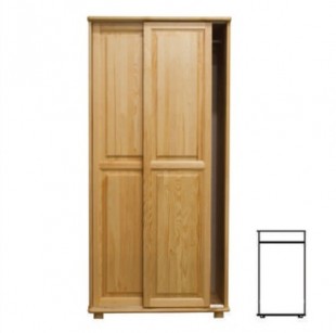 Šatní skříň z masivu 2D nr6 s90 posuvné dveře